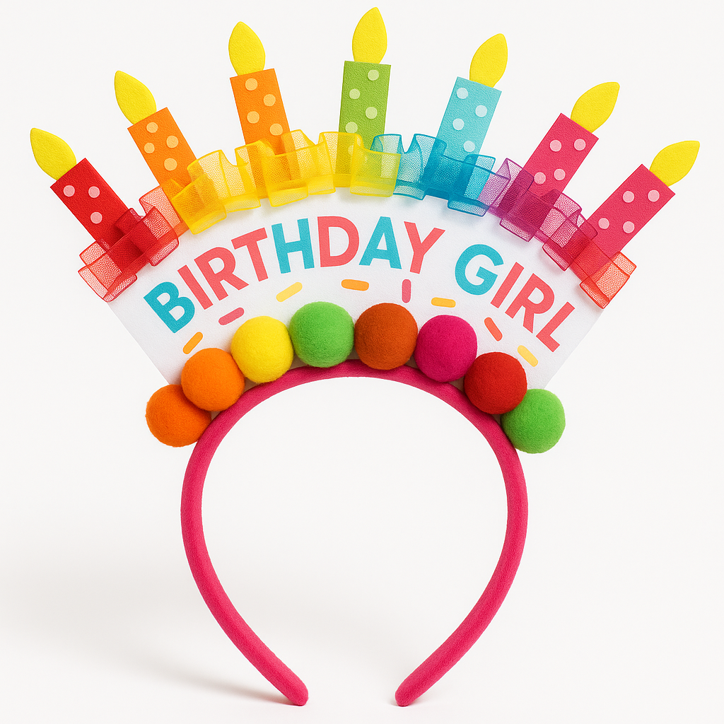 Birthday Girl Sprinkle Cake Headband