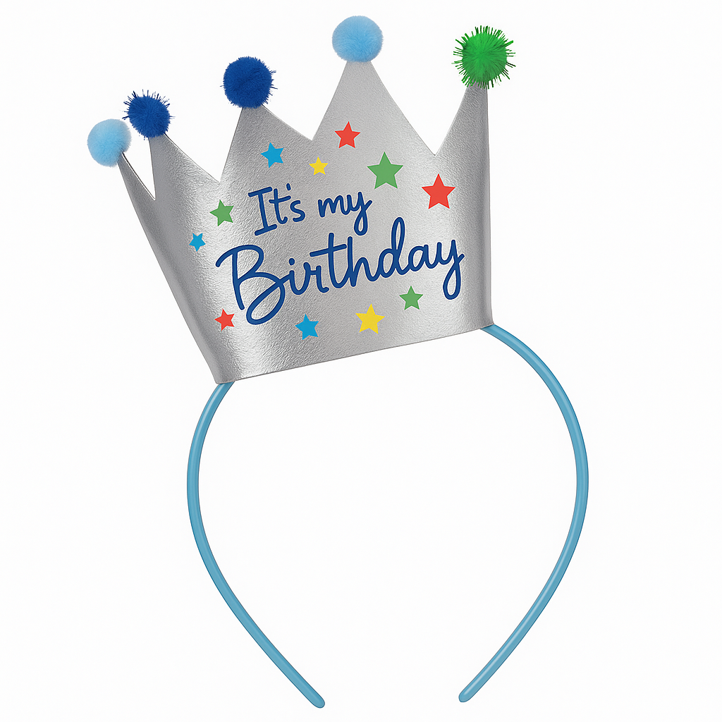 Modern "It's My Birthday" Crown Headband
