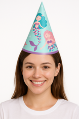 Magical Mermaid Cone Party Hat - Pack of 8