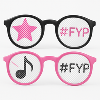 Internet Famous Metallic Printed Glasses, 2-Pack