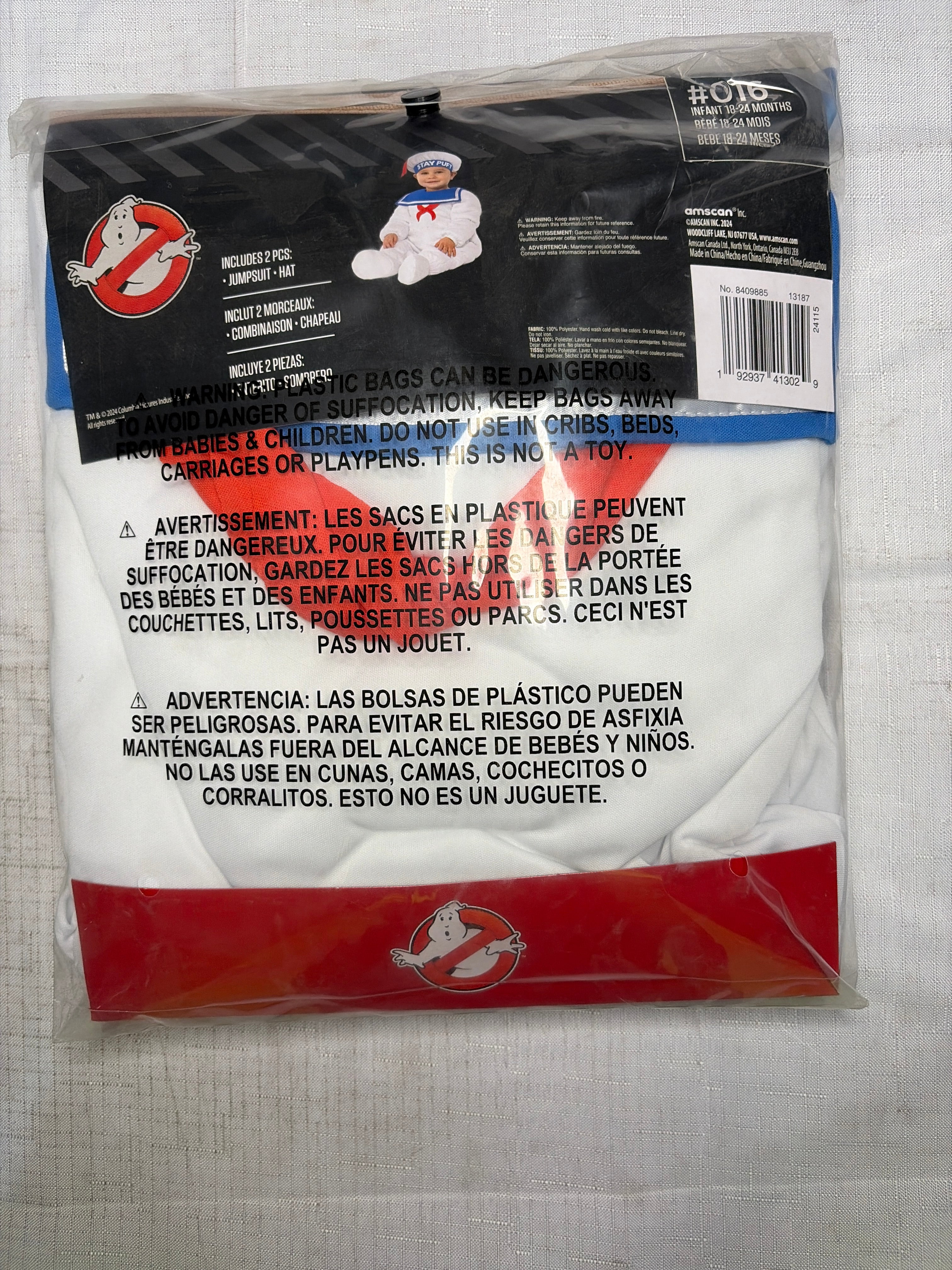 Stay Puft Marshmallow Man Costume - Ghostbusters - Infant (18-24 Months)