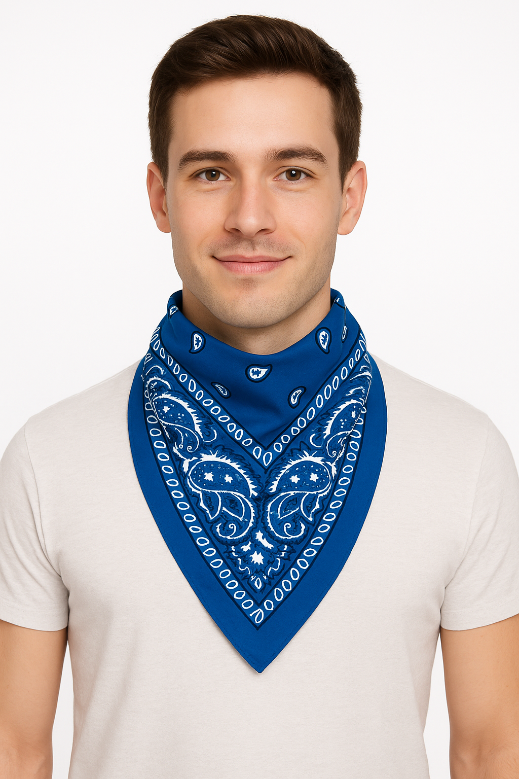 Royal Blue Paisley Bandana - Versatile Everyday Accessory