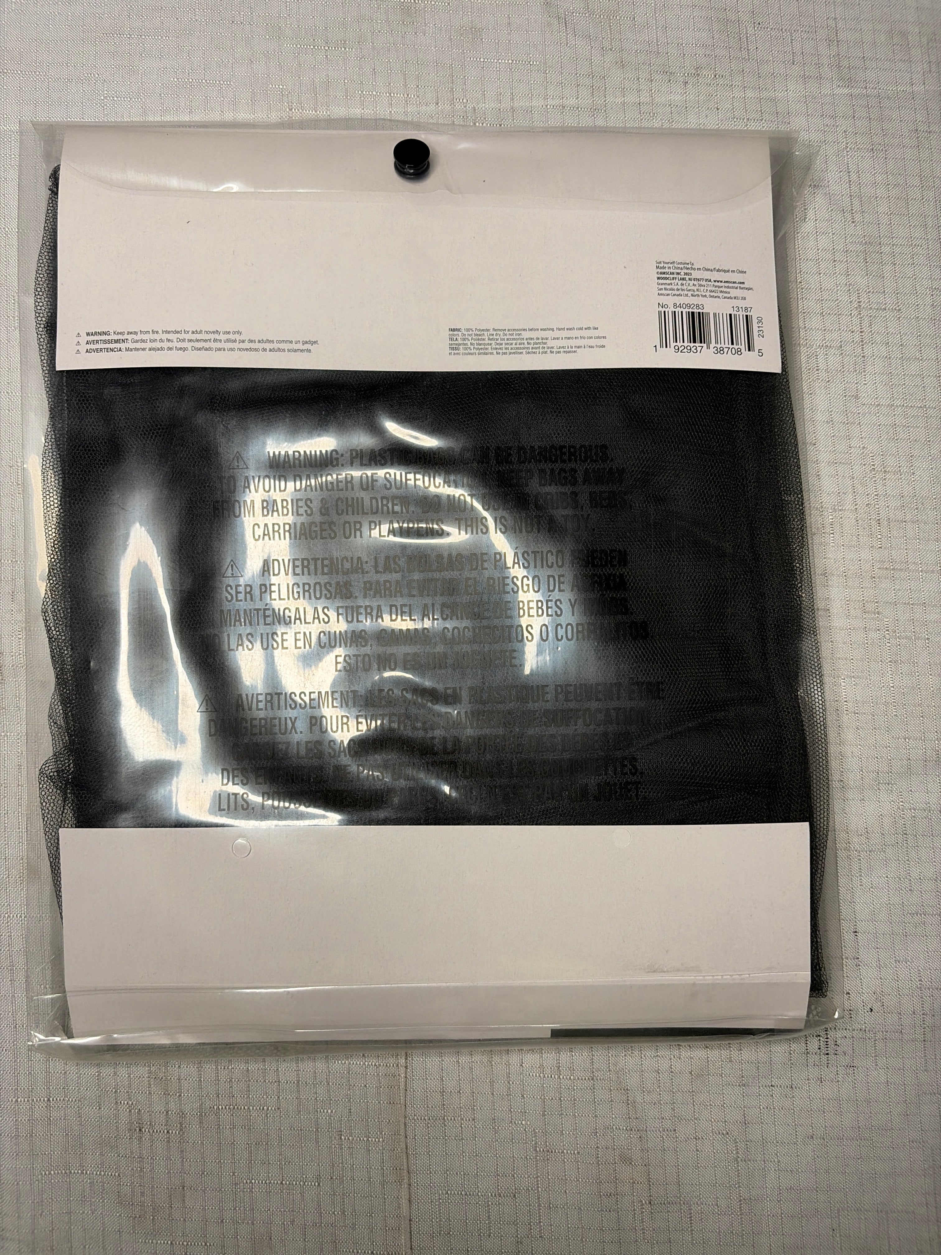 Sheer Black Long Maxi Skirt Halloween Accessory - Adult L/XL (Up to Size 16)