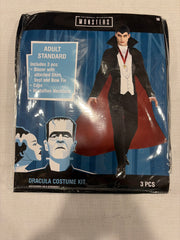 Classic Dracula Halloween Costume Cape Set - Adult One Size