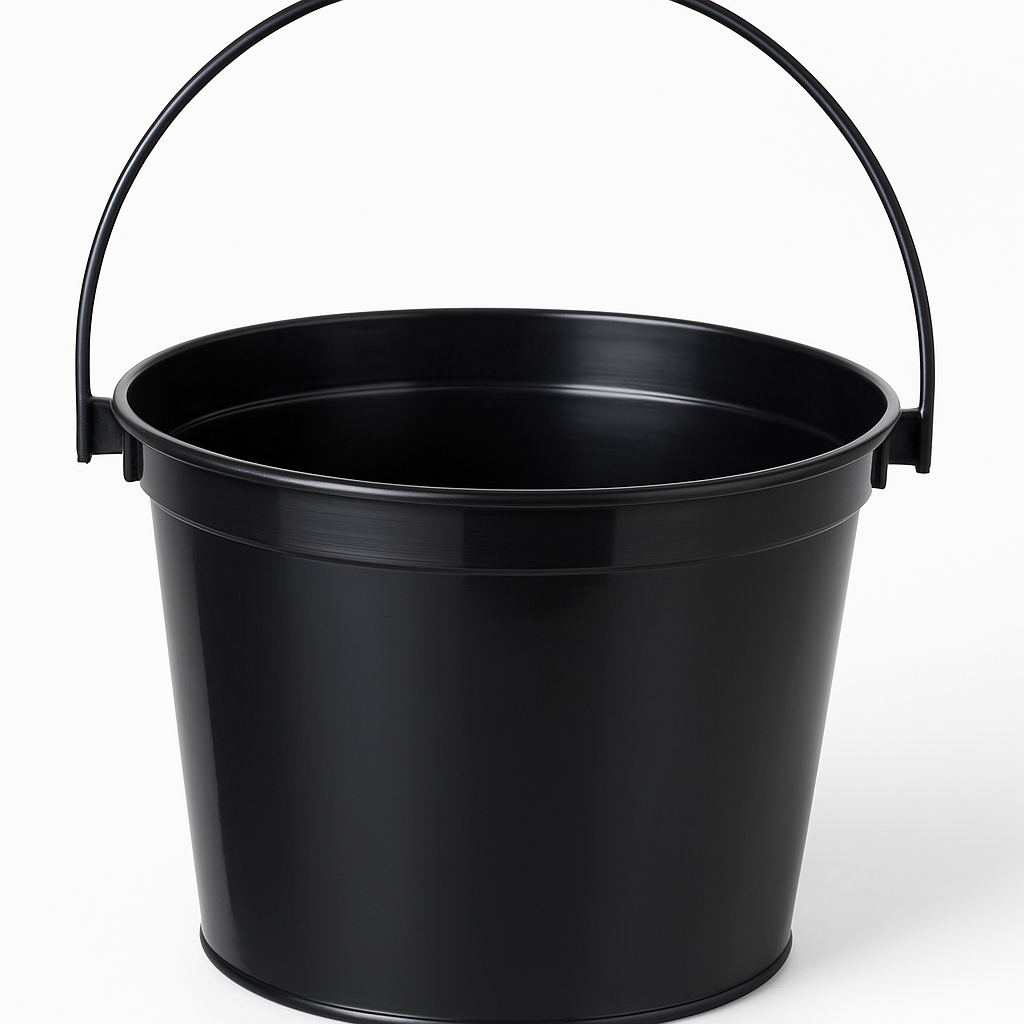 Black Plastic Favor Pail for Parties