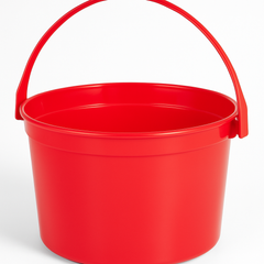 Red Plastic Party Favor Bucket