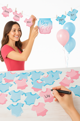 "Boy or Girl?" Gender Reveal Activity Banner Kit, 15-ft for Baby Showers