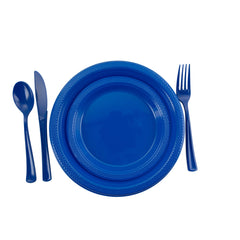 Heavy Duty Dark Blue Cutlery Combo - 24 Count