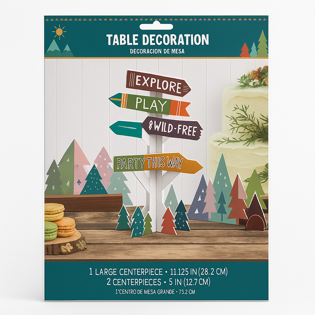 Wilderness Adventure Birthday Table Decoration Kit