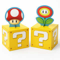 Super Mario Bros Question Block Table Centerpiece Kit, 4-Piece Set