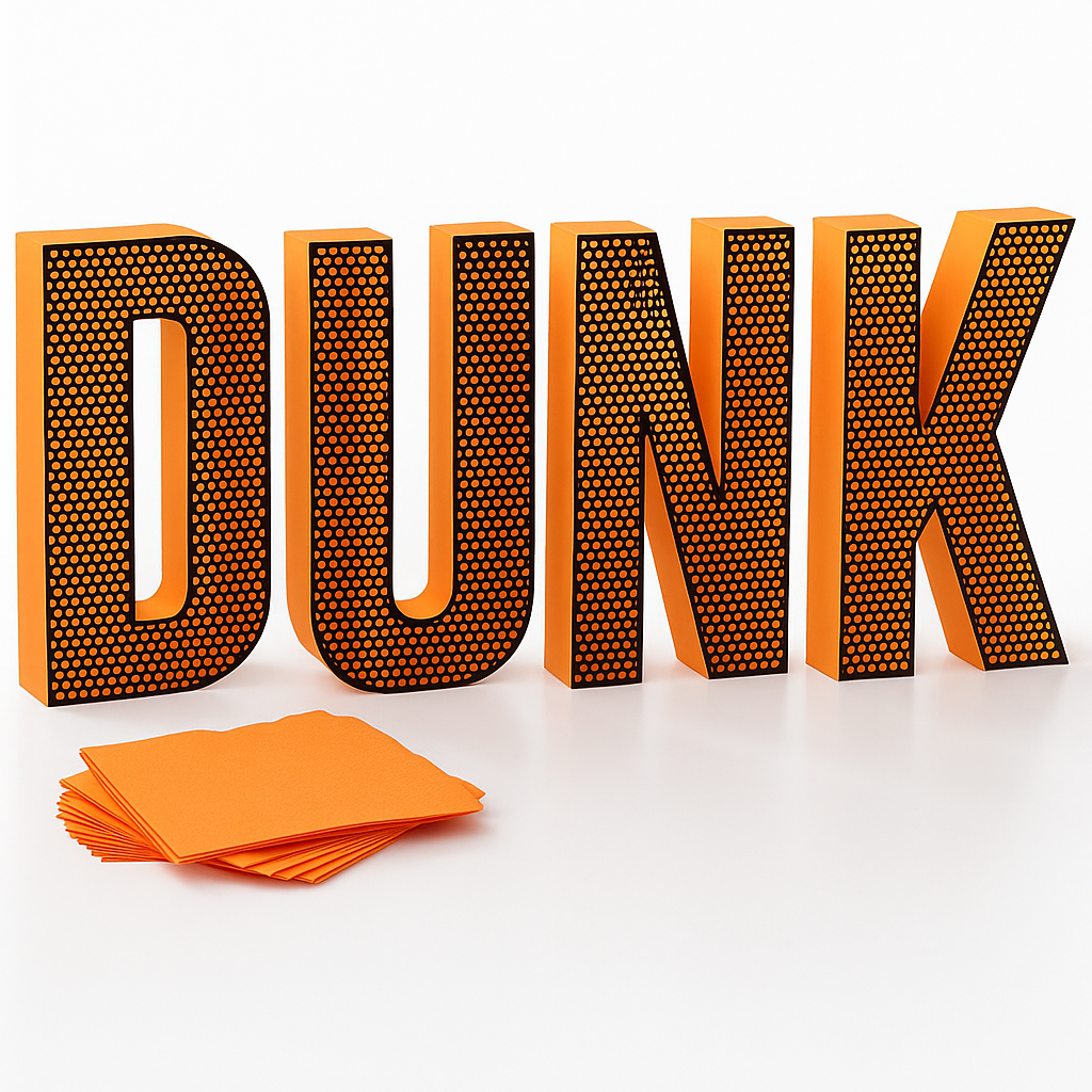 3D Basketball "DUNK" Table Centerpiece Decoration