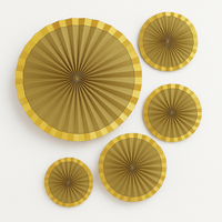 Gold Paper Parasol Fans