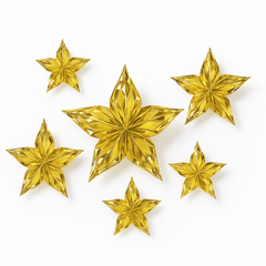Metallic Gold Star Hanging Decorations for Hollywood Party