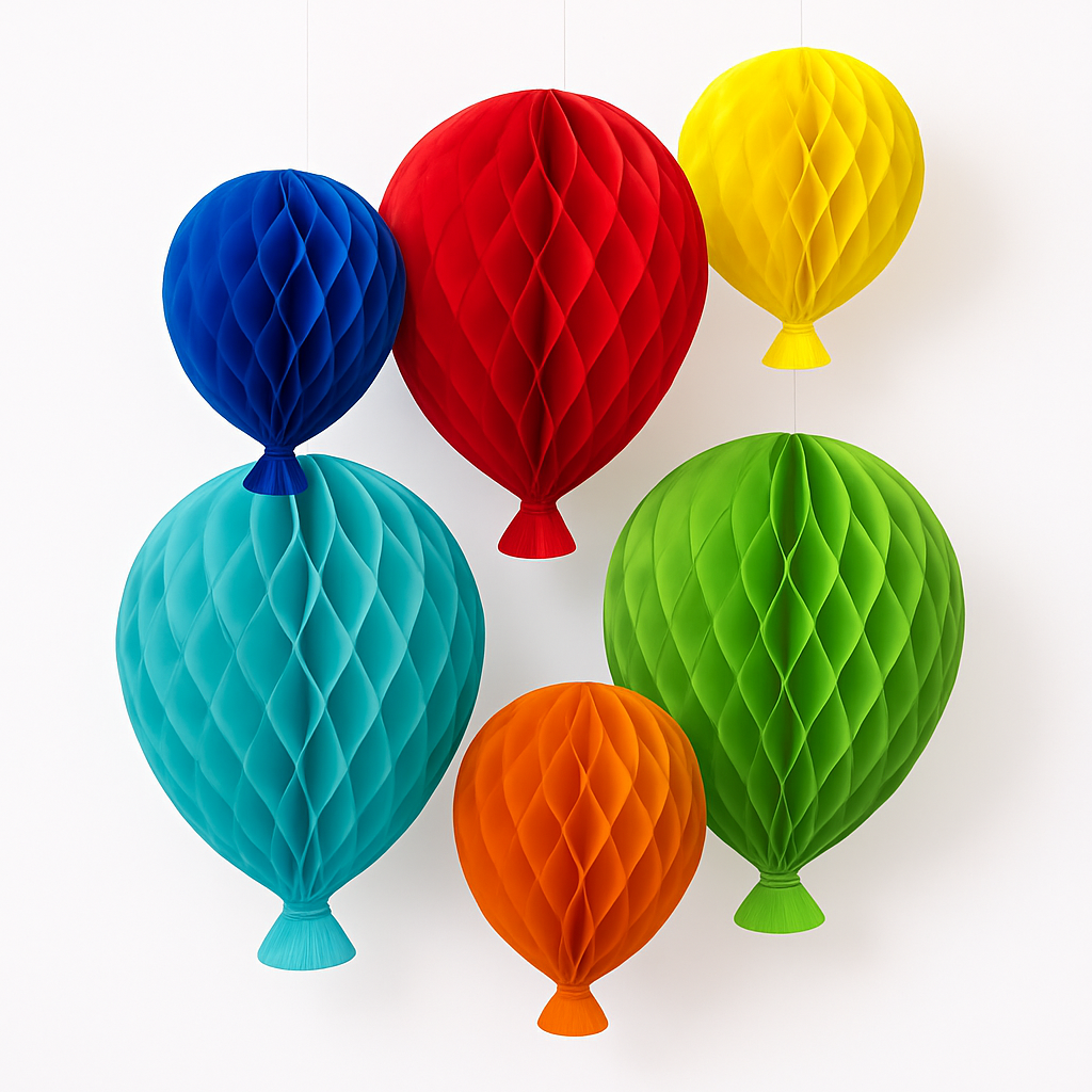 Vibrant Honeycomb Birthday Balloon Decorations