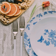 10 In. Botanical Design Plastic Plates | 10 Count