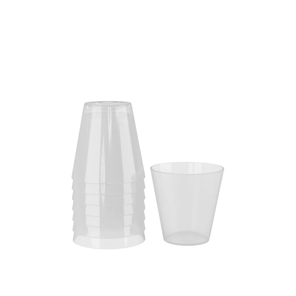2 Oz. White Pearl Plastic Shot Glasses | 100 Count