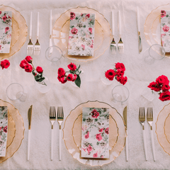 10 In. Rose/Gold Petal Plates | 120 Count