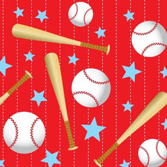 Baseball Print Plastic Table Cover | Case of 48