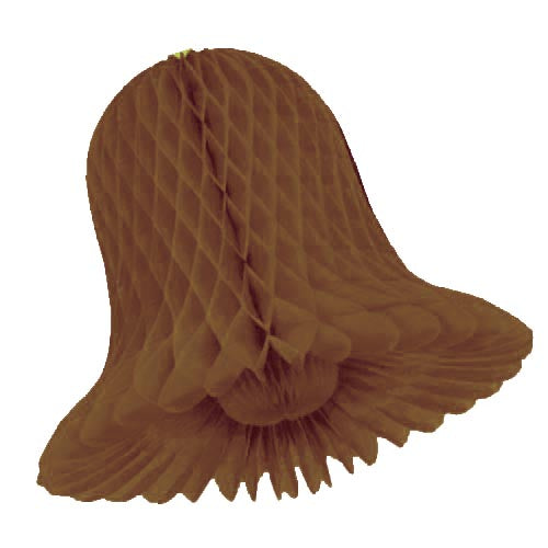 15 In. Brown Honeycomb Tissue Bell