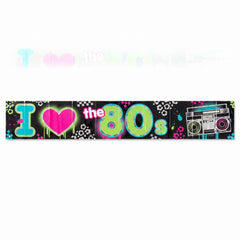 Totally 80s Foil Party Banner - 25 ft