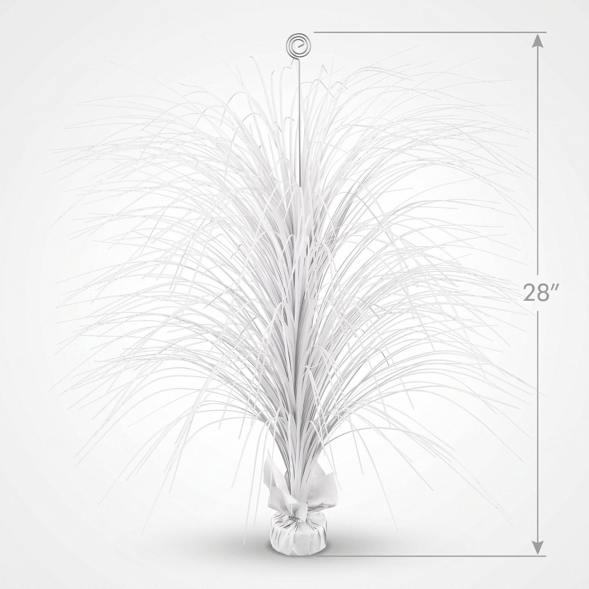Giant White Metallic Spray Centerpiece