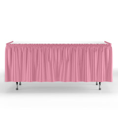 Pink Plastic Table Skirt | Case of 48