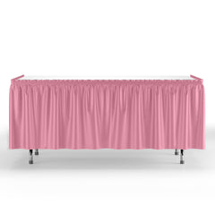 Pink Plastic Table Skirt