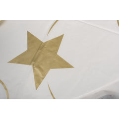 84" Round Gold Star Printed Table Cover