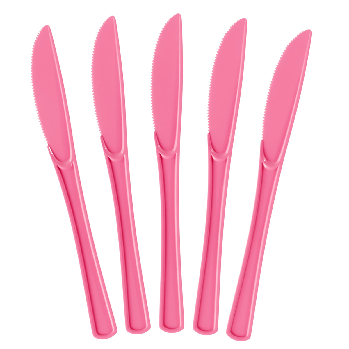 Heavy Duty Cerise Plastic Knives - 7.5 in. - 50 Ct.