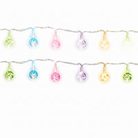 Mini Crackle Globe LED String Lights, Multi-Coloured, 5-ft, 10 Lights