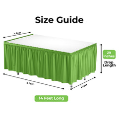 Lime Green Plastic Table Skirt