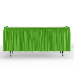 Lime Green Plastic Table Skirt