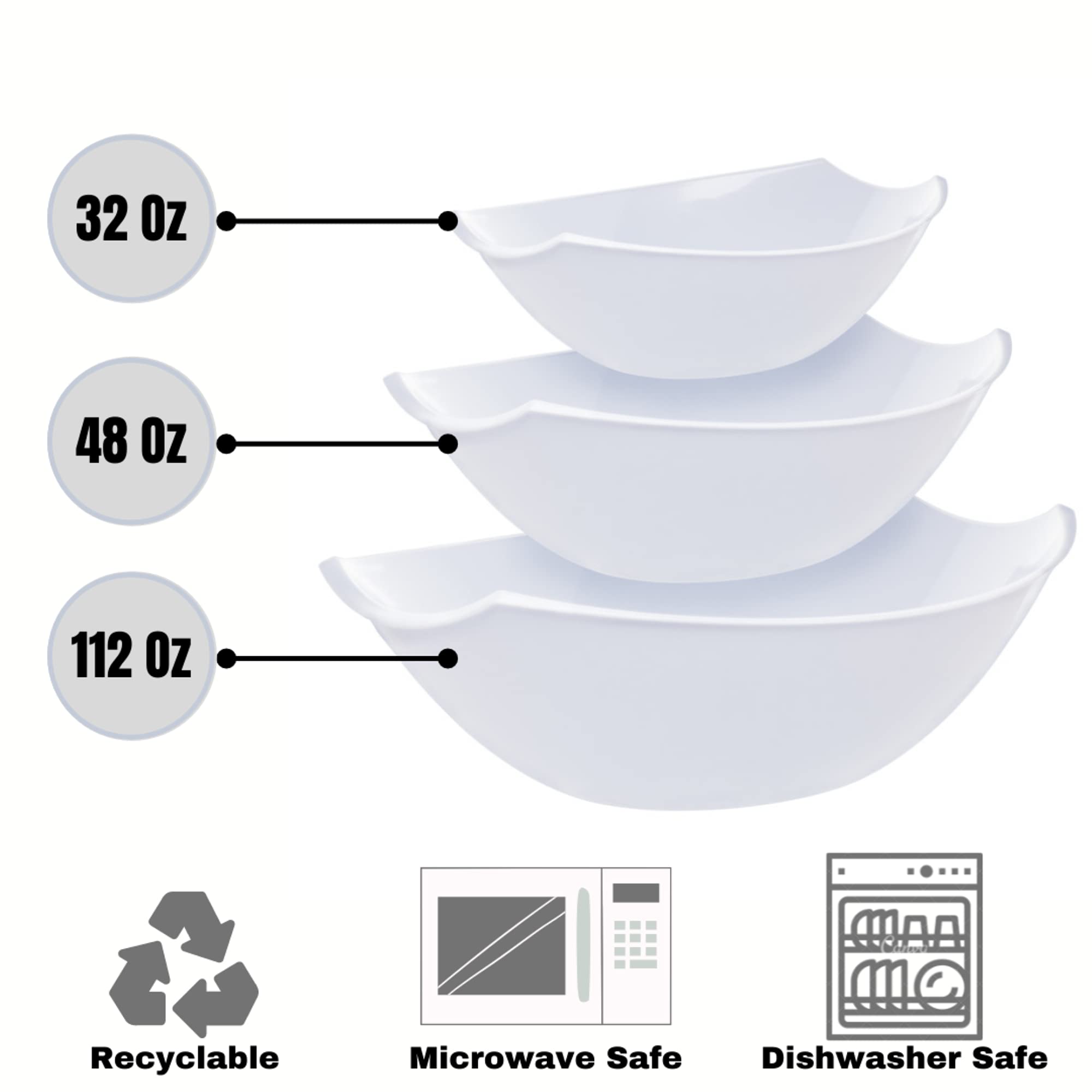 32 Oz. Stadium Bowl | white