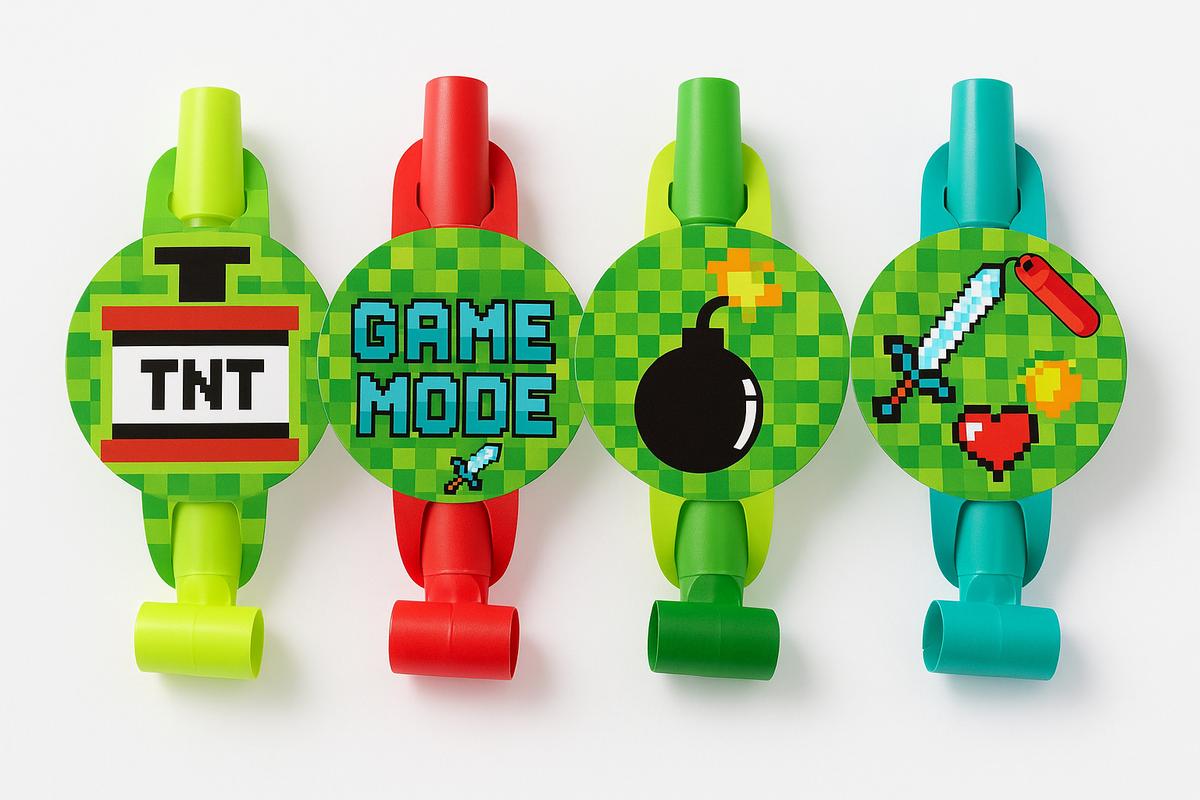 Pixel Party Blowouts - Set of 4