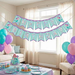 Mermaid-Themed Happy Birthday Banner