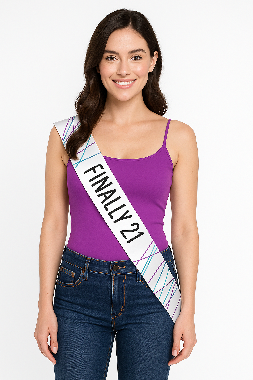 "Finally 21" Birthday Sash Multipack