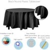 Premium 120" Round Black Table Cover