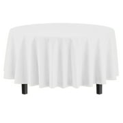 Premium 120" Round White Table Cover