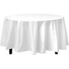 Premium 120" Round White Table Cover