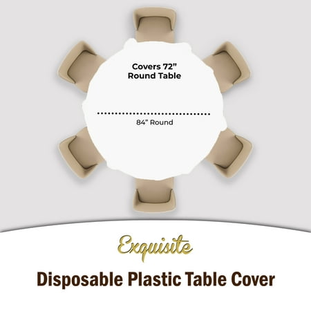 Premium 120" Round Ivory Table Cover