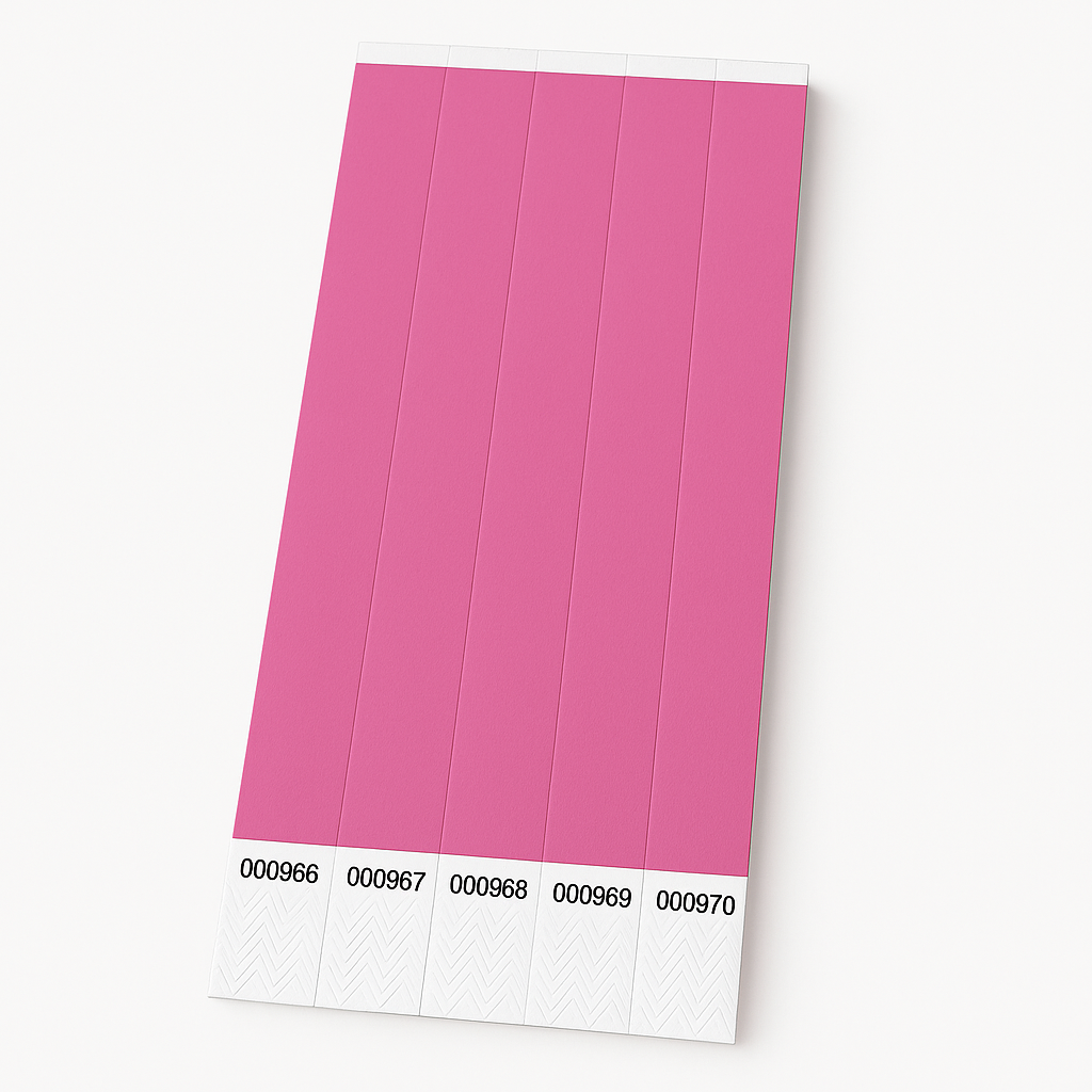 Solid Pink Event Wristbands - 500 Pack