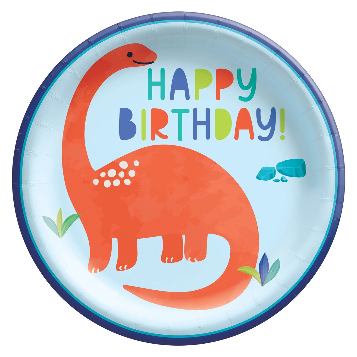 Dino-Mite Birthday Paper Plates - 6.75" (8 Count)