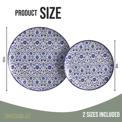 Earthtrends Florentine Design Plates Combo Set 16/16.