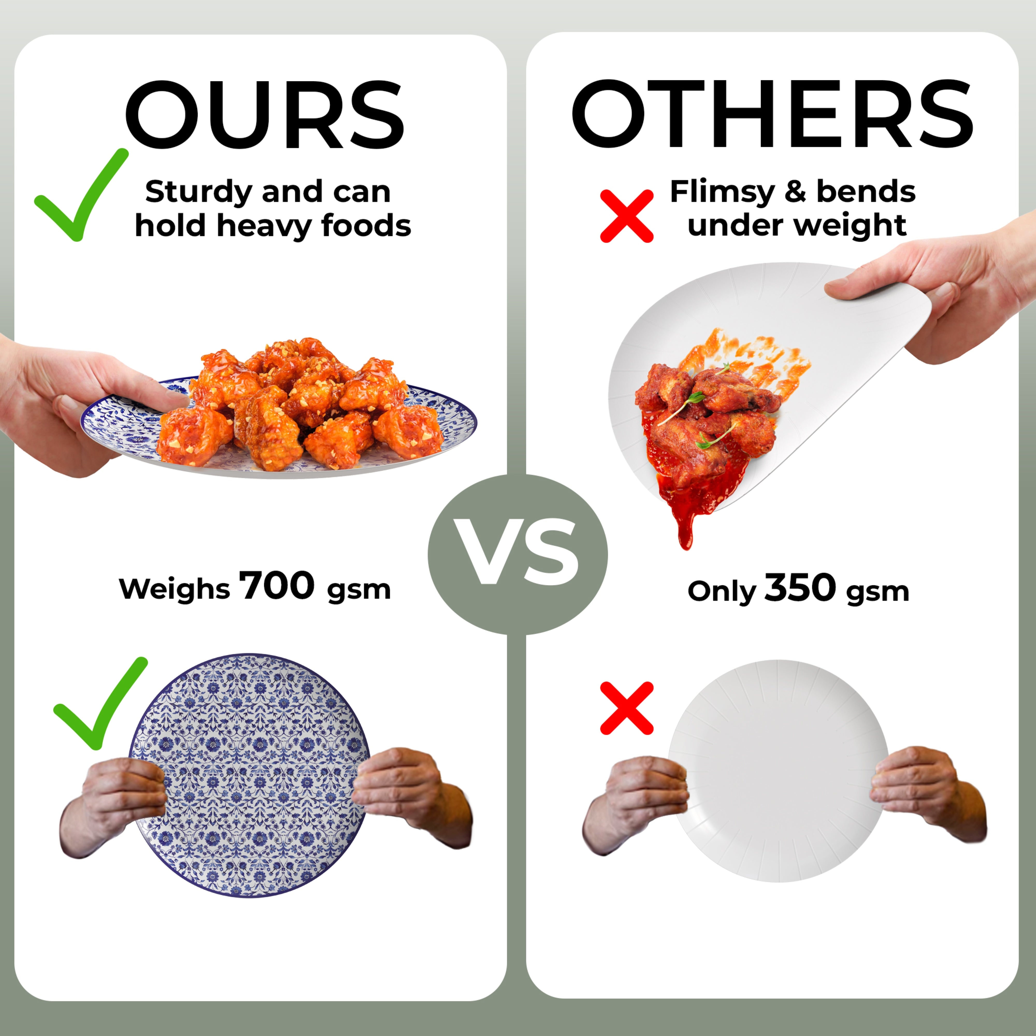 Earthtrends Florentine Design Plates Combo Set 16/16.