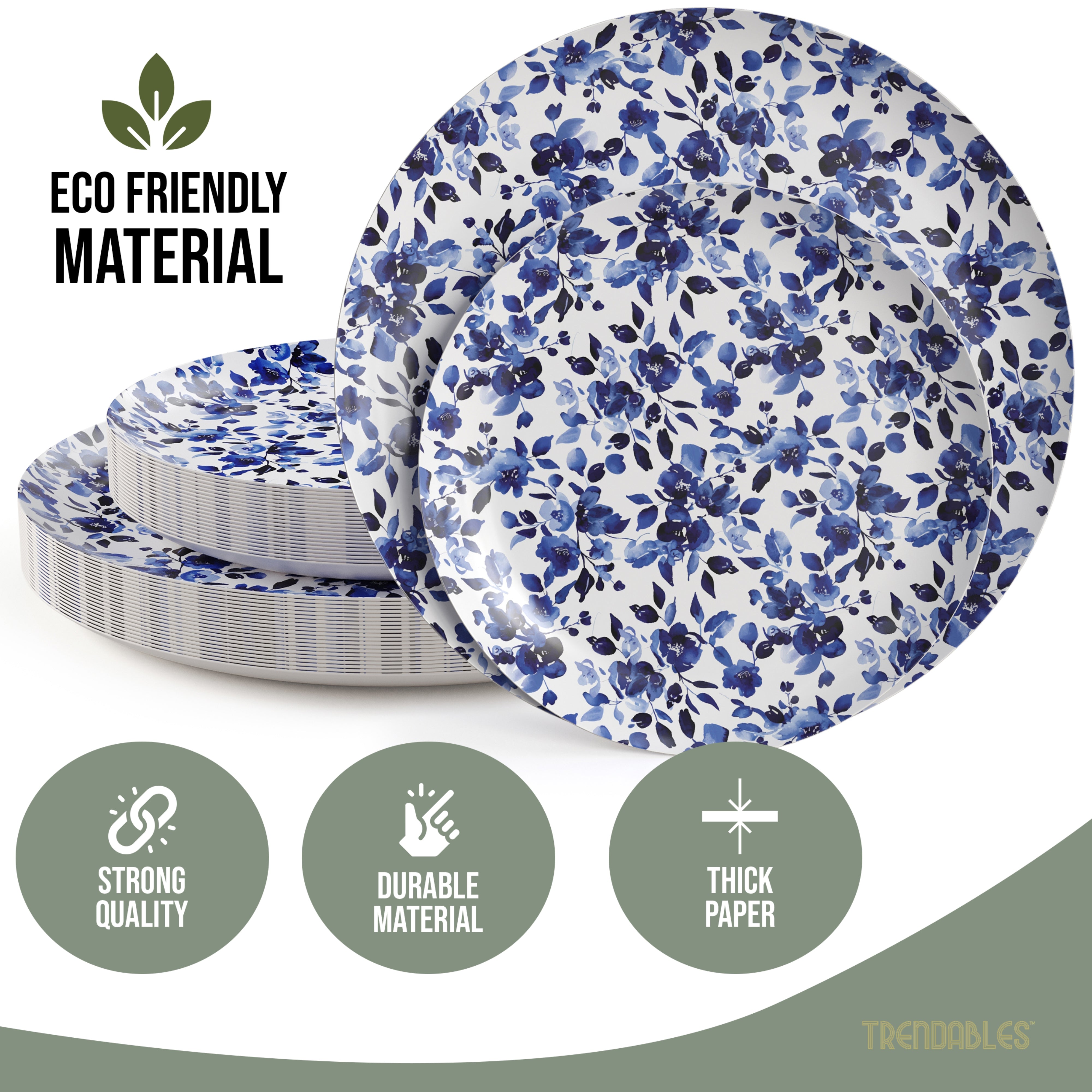 Earthtrends Bluebelle Design Plates Combo Set 16/16.