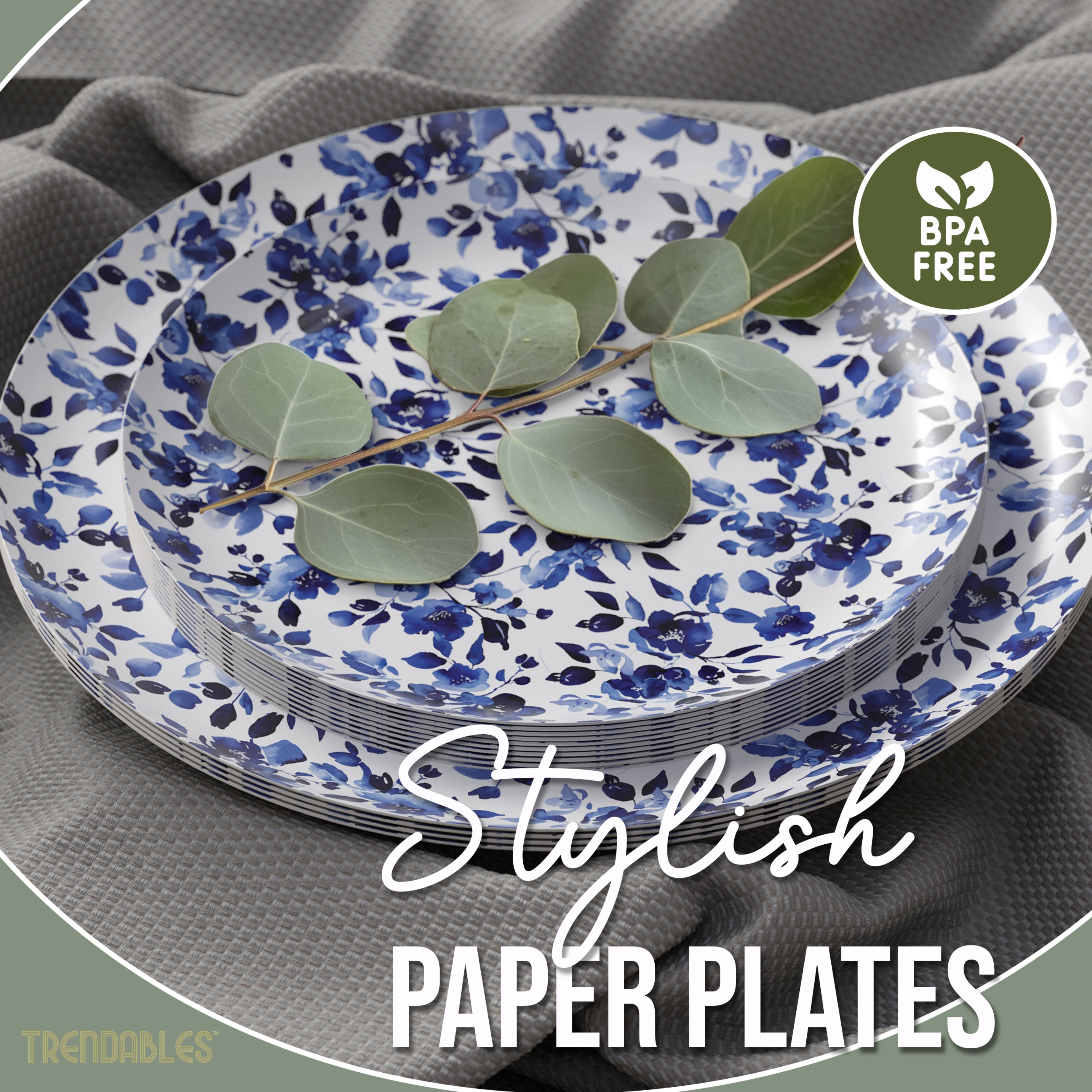 Earthtrends Bluebelle Design Plates Combo Set 16/16.