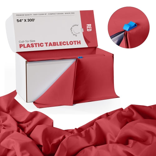 Little Gym - 54"" X 300' Select A Size Table Cover - Red