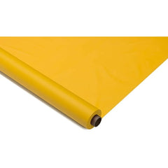 PMA - Premium Quality Plastic Table Cover Roll, 40 in X 100 ft - Yellow