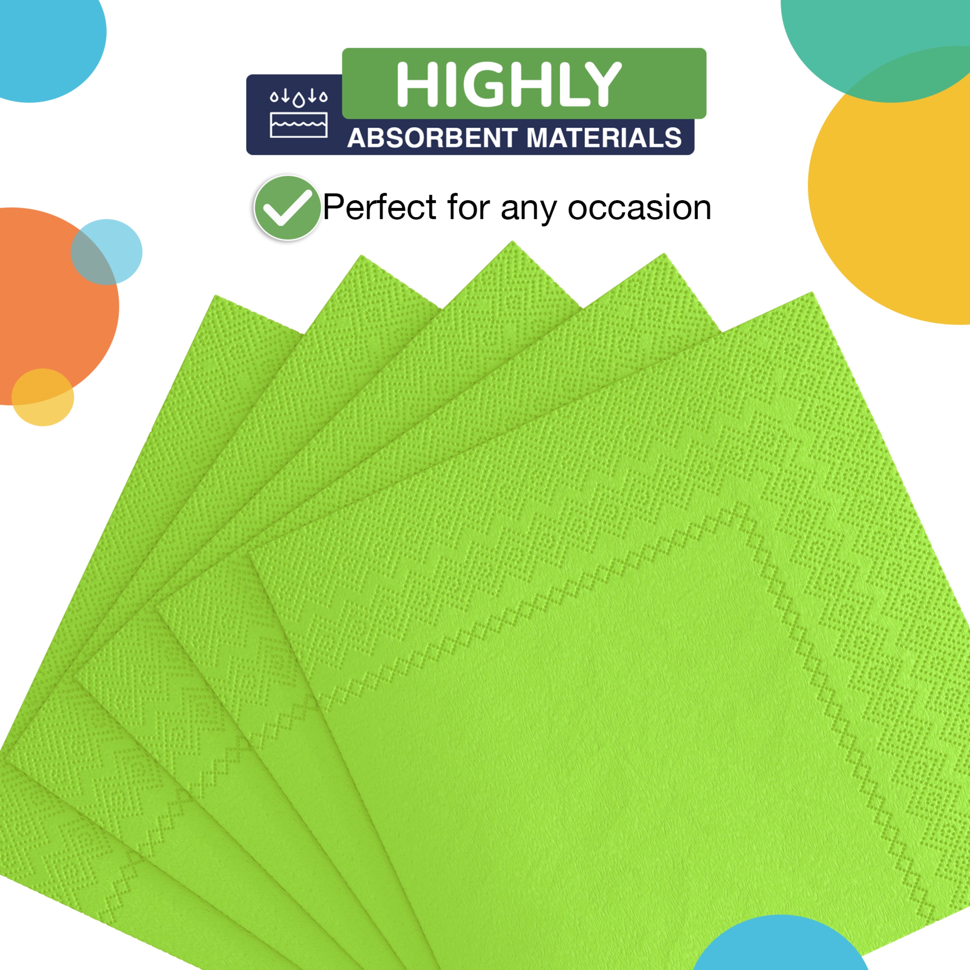 PMA - Lime Green Luncheon Napkins - 50 Ct.