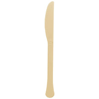 Elegant Gold Plastic Knife - Solid Color Collection - 7.5 in.